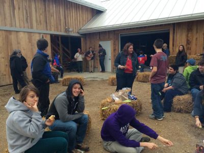 Theory Expats and a listening crowd at new barn