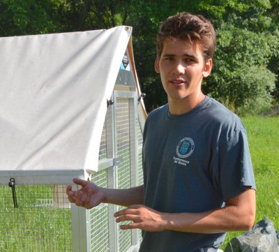 Gabe Miller during Merry Lea's Agroecology Summer Intensive