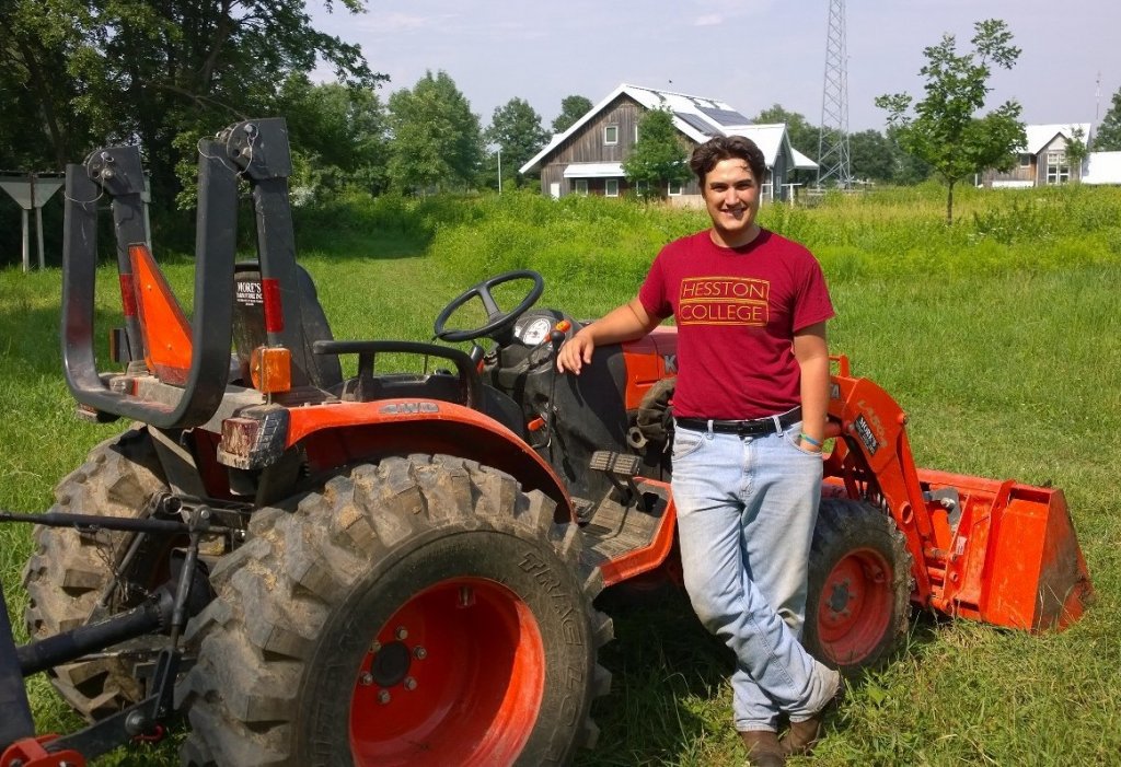 Ryan Miller with tractor