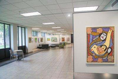 Artwork on display at the Union Building Hunsberger Commons