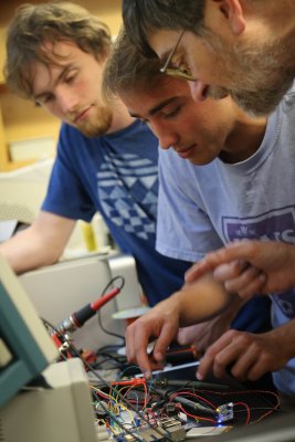 Reuben, Spencer and John RB work on TRAQR