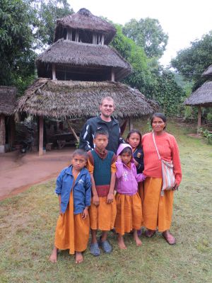 Clayton with members of his host family:  Henry, Jorge, Frescia, Leydi and his mother Victoria