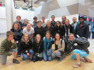 Gathered at Jorge Chavez Airport