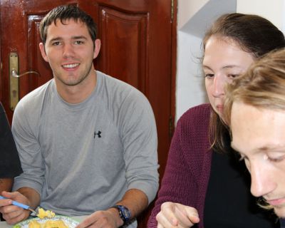 Joshua, Becca and Landon enjoyed making and eating two Peruvian dishes.