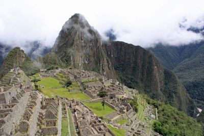 Machu Picchu, one of the seven wonders of the modern world and the most celebrated Inca achievement.