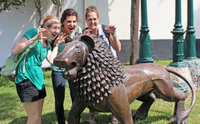 Natalie, Gretchen and Malaina strike a ferocious pose.