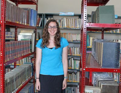 April has provided volunteer service in the Chancay library.