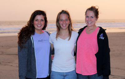 Maria, Gina and Malaina on the beach at Kawai.