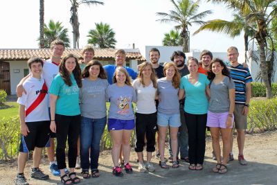 The Peru SST unit for Spring 2014: (front row): April, Maria, Aimee, Gina, Natalie, Malaina, Gretchen and (back row) Jake, Thomas, Dean, Derek, Neal,  Jonathan, Caleb and Jackson.