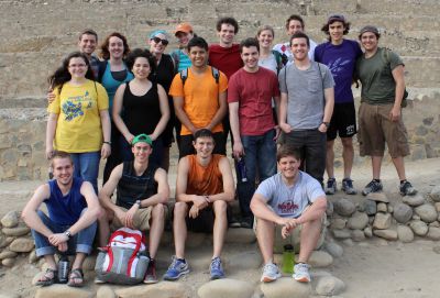 A group photo in front of the Great Pyramid.