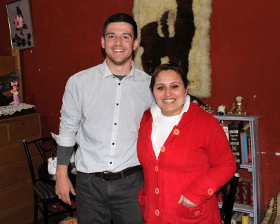 Brian with  his host mother, Yadira.