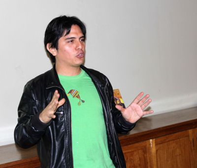 Andrés Francisco Paredes Salgado talks about his board game.