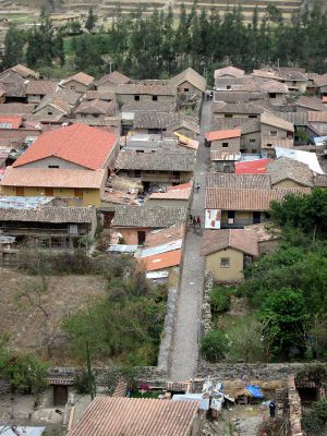 View of Ollantaytambo during one of our hikes.