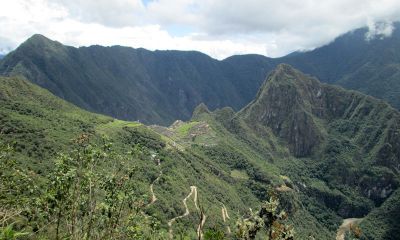 View of Machu Picchu from the Sun Gate, along the Inka Trail.