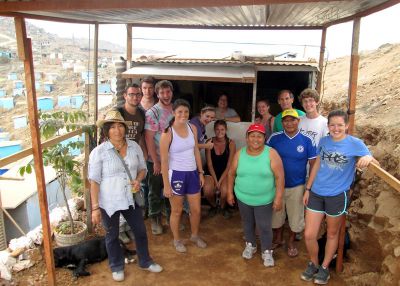 We pose in front of Alicia and Oswaldo's new home-in-process in Villa Maria.