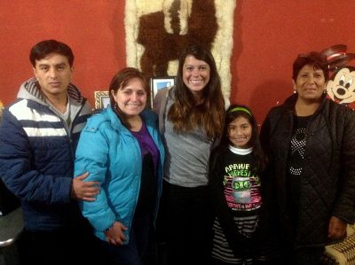 Maria with her host parents, sister and grandmother.