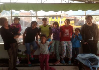 Ammon with some of the 21 children at Casa Luz.