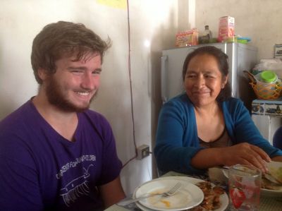 Ammon with his host mother, Elizabeth.