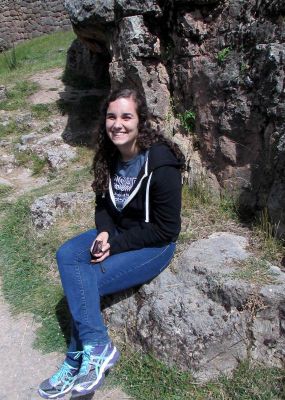 Abbie in Pukapukara, an Incan site at the edge of Cusco.