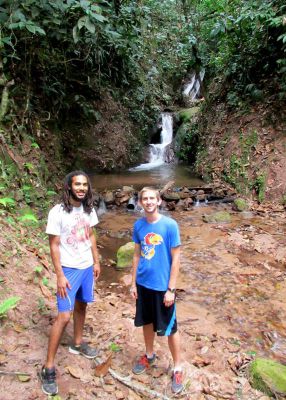 First we reach a small waterfall.