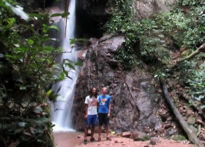 Josh and Michael by the Kimo area waterfalls.