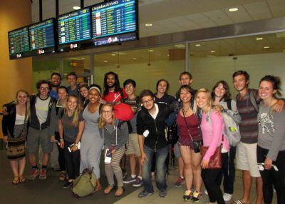 Saying goodbye at security. We'll miss you!