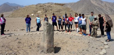 This rock stood in a central plaza and was part of a sundial.