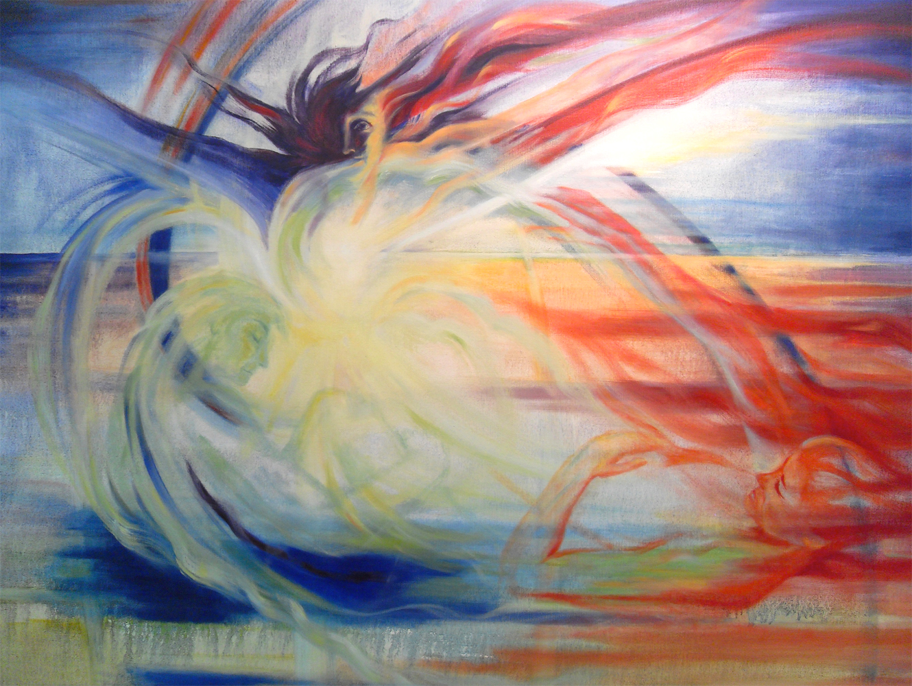 Juanita Yoder painting. Birth of Seraphim.