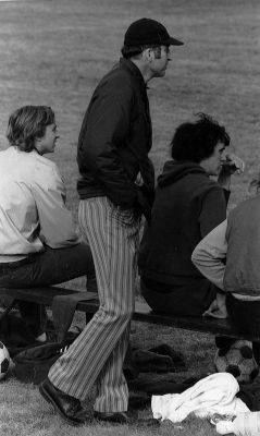 John Ingold coaches a soccer match