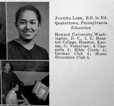 Juanita Lark's entry from the 1943 Maple Leaf yearbook.