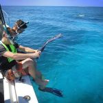 Students preparing to go snorkeling