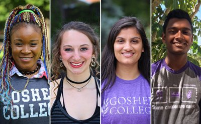 Four students' head shots- three females and one male