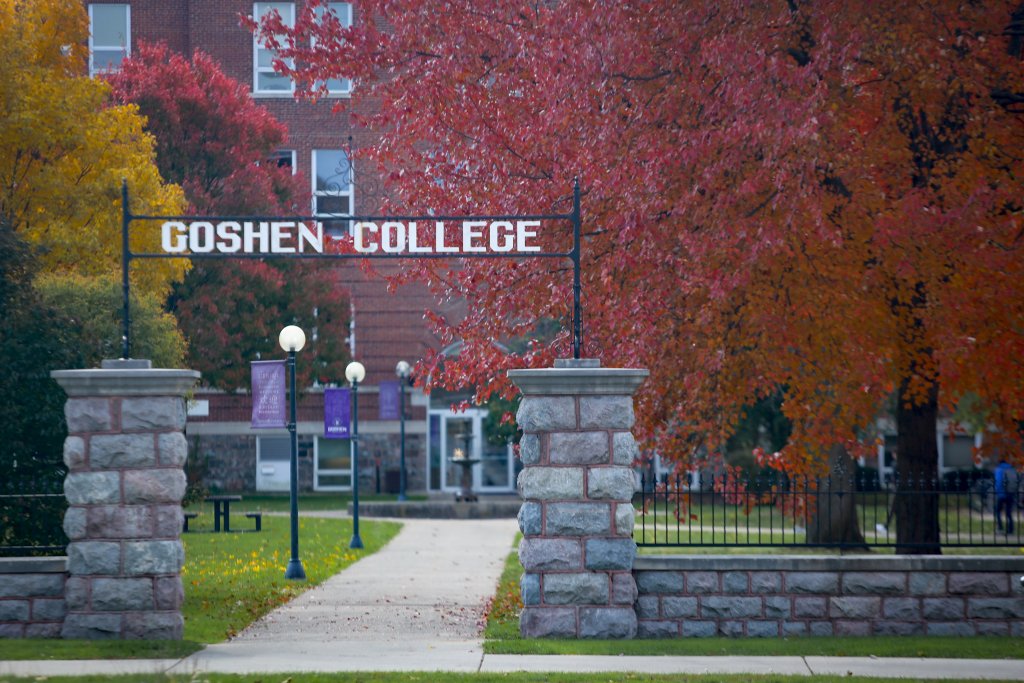 Goshen College entrance gate