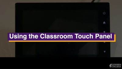 Using Classroom Touch Panel